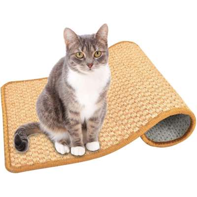 Cat Scratching Mat Natural Sisal Cat Scratcher Carpet, Anti-Slip Scratch Sleeping Mat for Cat